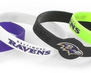 Aminco USA – NFL Baltimore Ravens Silicone Bracelets, 4-Pack
